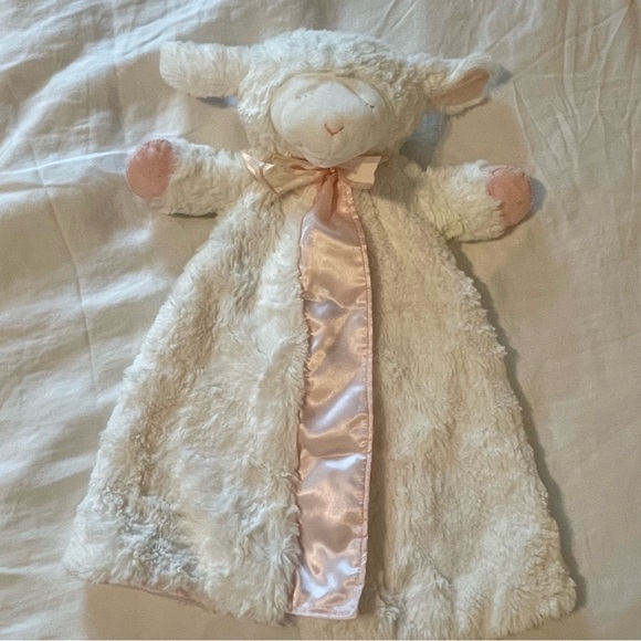 Baby GUND Other - Baby Gund Lamb Winky HuggyBuddy Plush Lovey 15” long Security Blanket White Pink